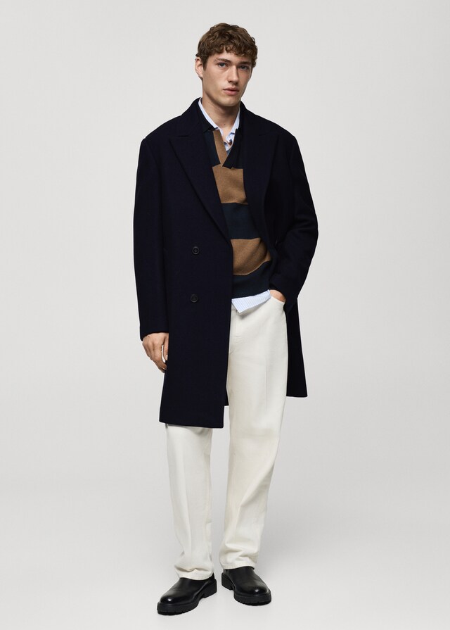 Mango Abrigo largo lana relaxed fit 2025