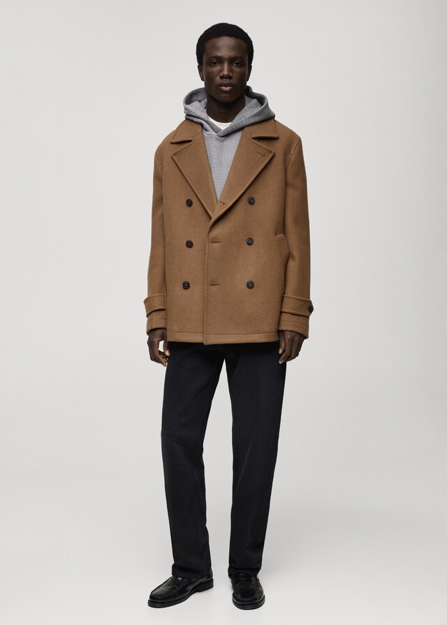 Mango Abrigo lana cruzado Outlet