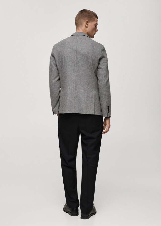 Mango Americana lana slim fit micro pata de gallo Outlet online