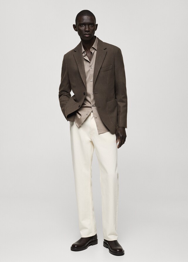 Mango Americana mezcla lana slim fit En oferta