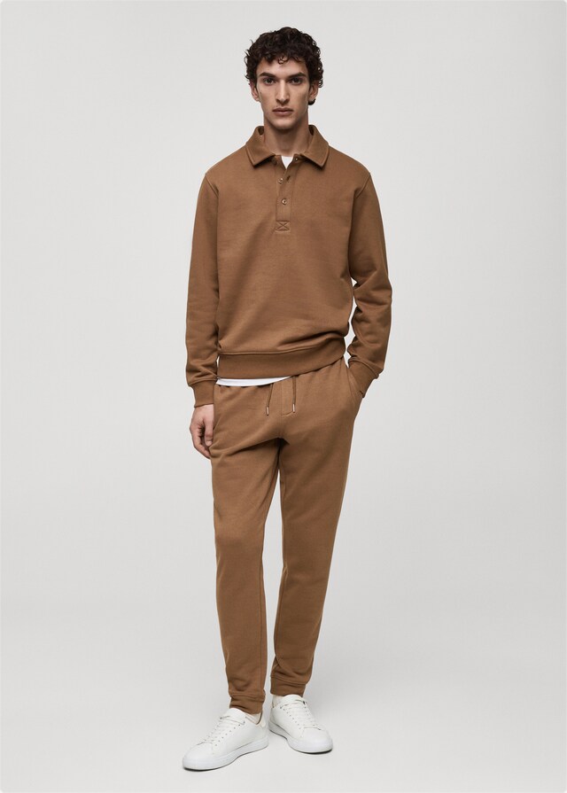 Mango Sudadera polo perchada regular fit Rebajas de fábrica