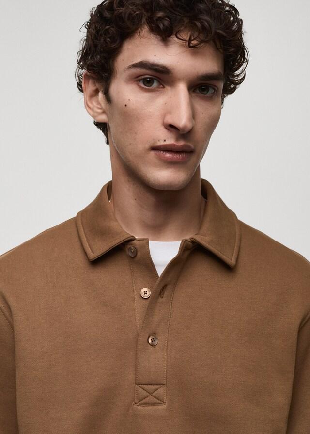 Mango Sudadera polo perchada regular fit Rebajas de fábrica