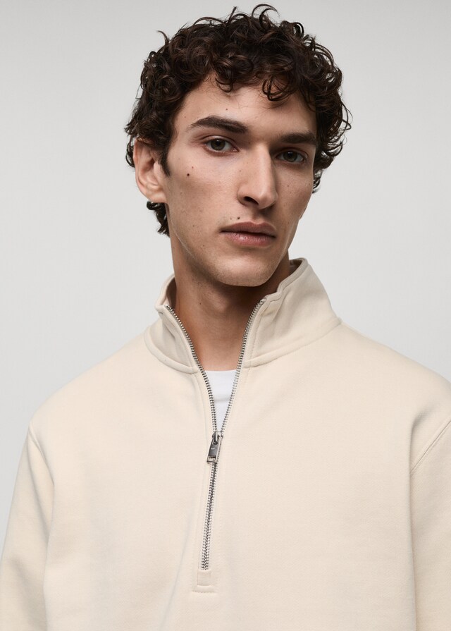 Mango Sudadera regular fit cuello cremallera Ventas relámpago