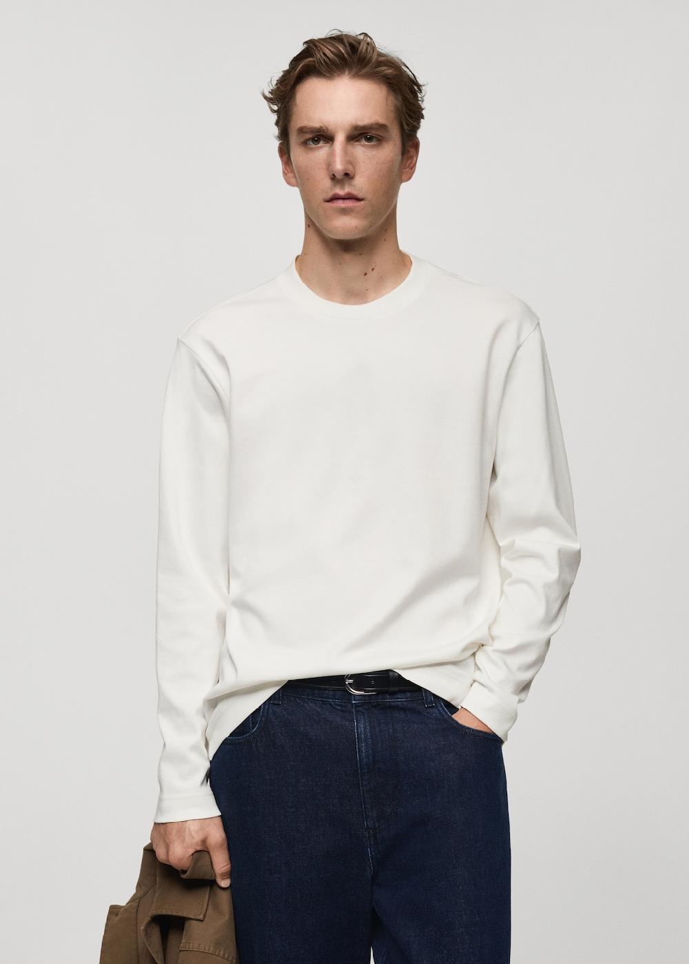 Mango Camiseta manga larga regular fit