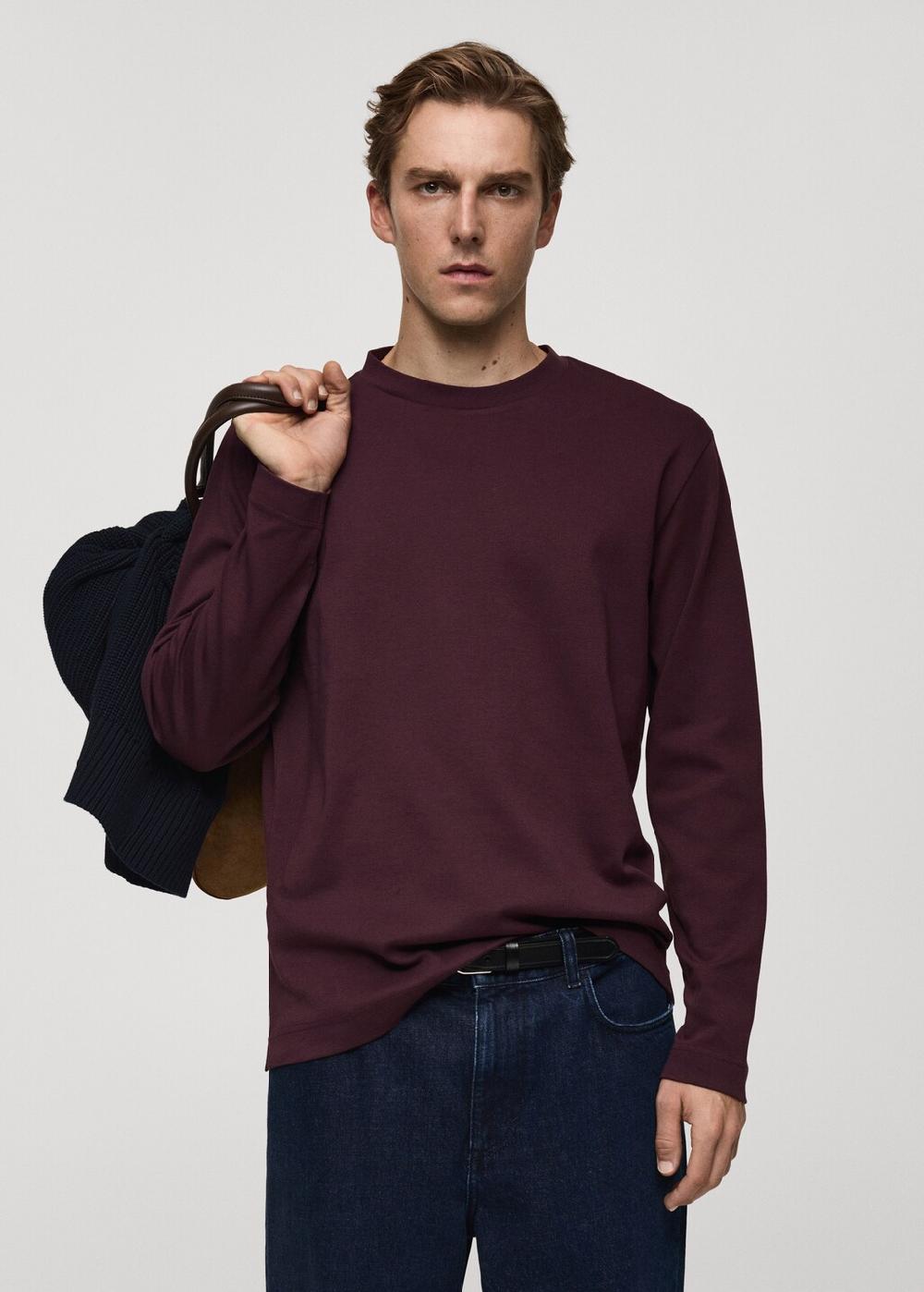 Mango Camiseta manga larga regular fit