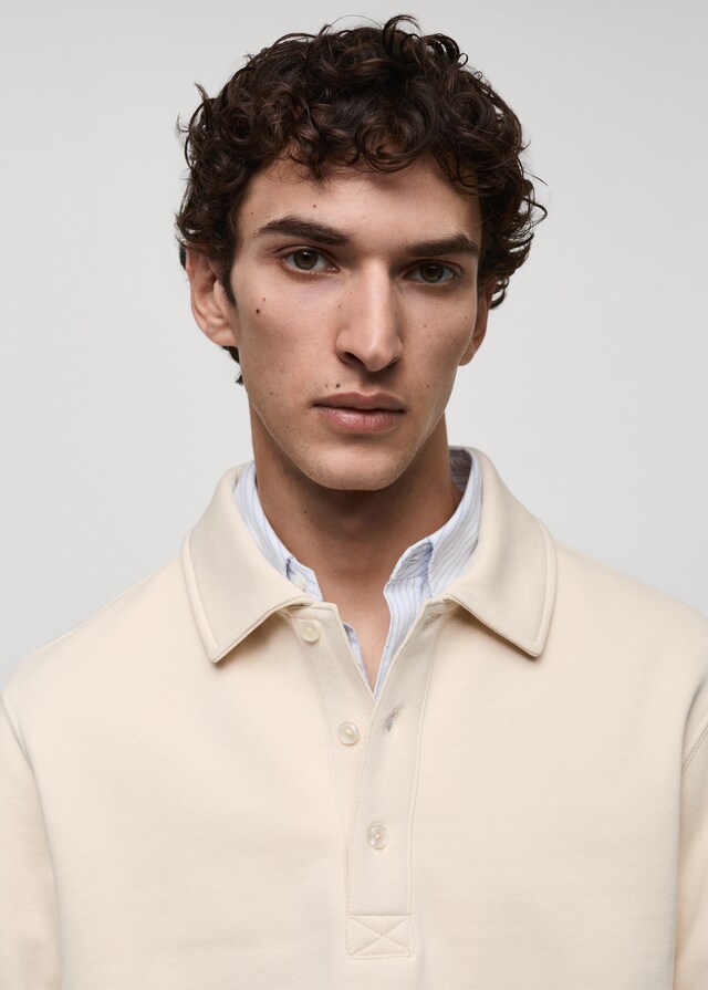 Mango Sudadera polo perchada regular fit Envío gratis
