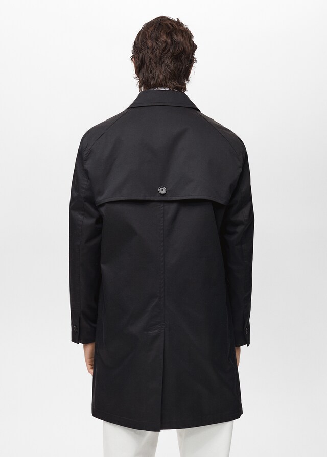 Mango Gabardina algodón water repellent Últimos 2 días
