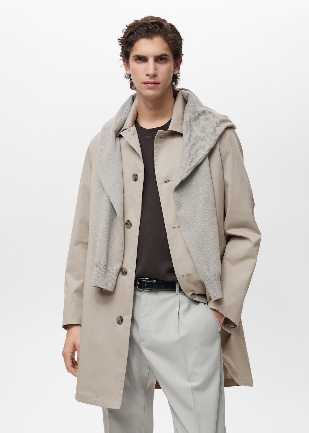 Mango Gabardina algodón water repellent