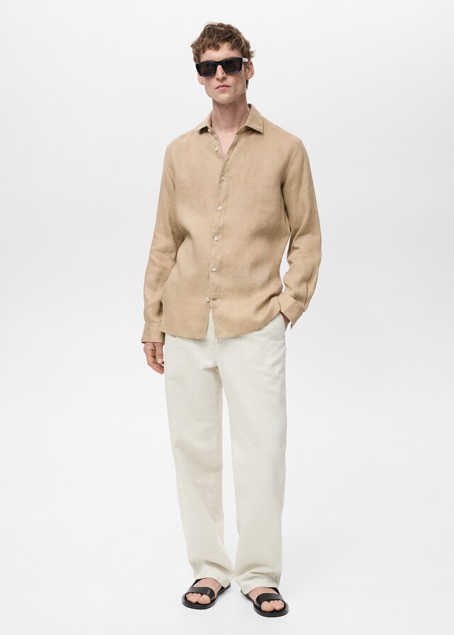 Mango Camisa slim fit 100% lino Solo hoy