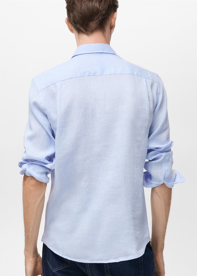 Mango Camisa 100% lino regular fit Oferta especial de fábrica