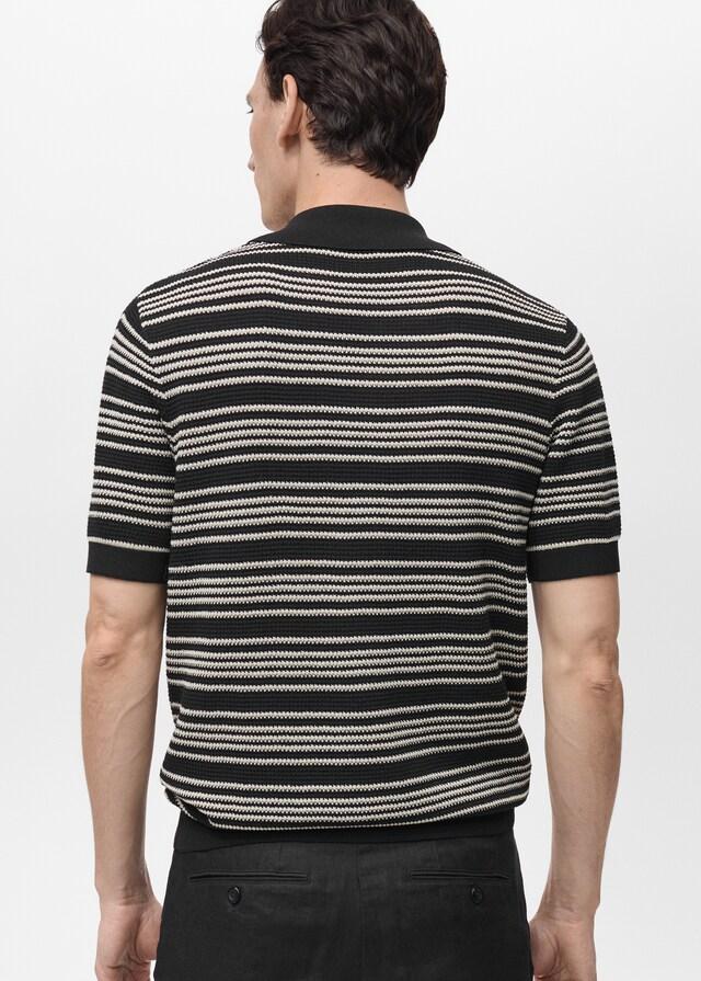 Mango Polo punto trenzado rayas Envío internacional gratuito