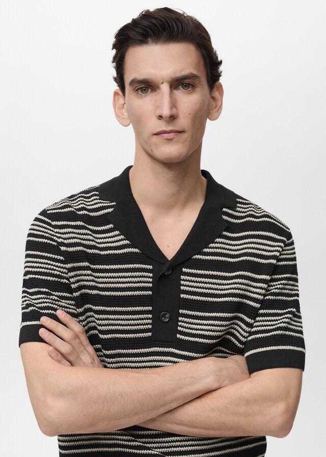 Mango Polo punto trenzado rayas Envío internacional gratuito