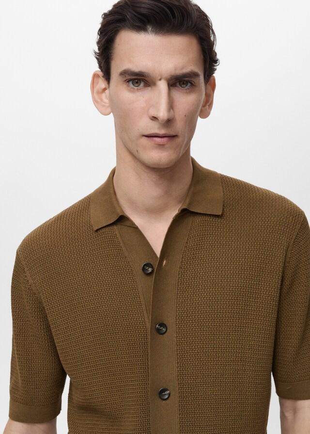 Mango Camisa punto estructura Precios de Black Friday