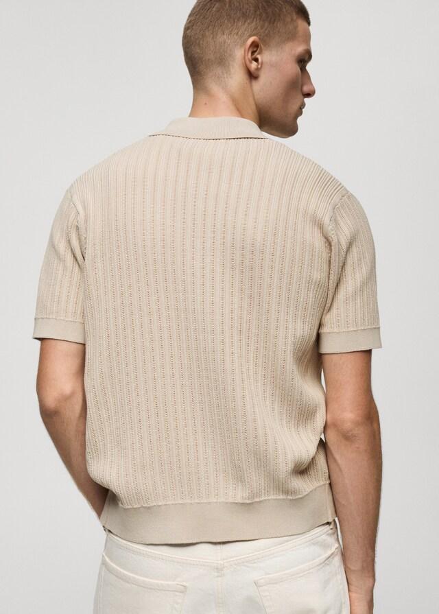 Mango Polo abotonado algodón estructura Ofertas de temporada