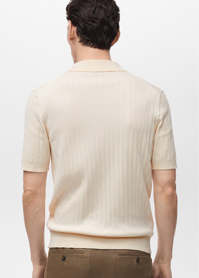 Mango Camisa punto fino canalé Ofertas especiales