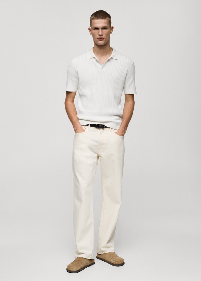 Mango Polo punto fino algodón canalé Grandes ahorros