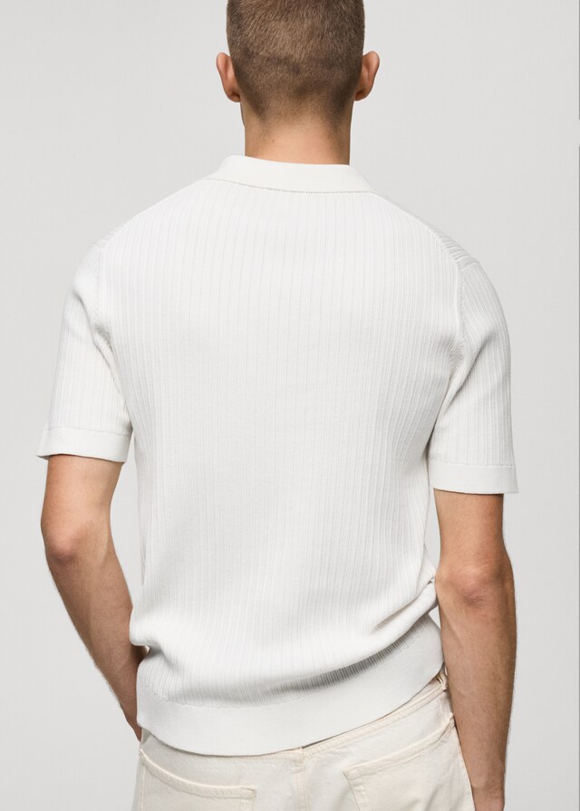 Mango Polo punto fino algodón canalé Grandes ahorros
