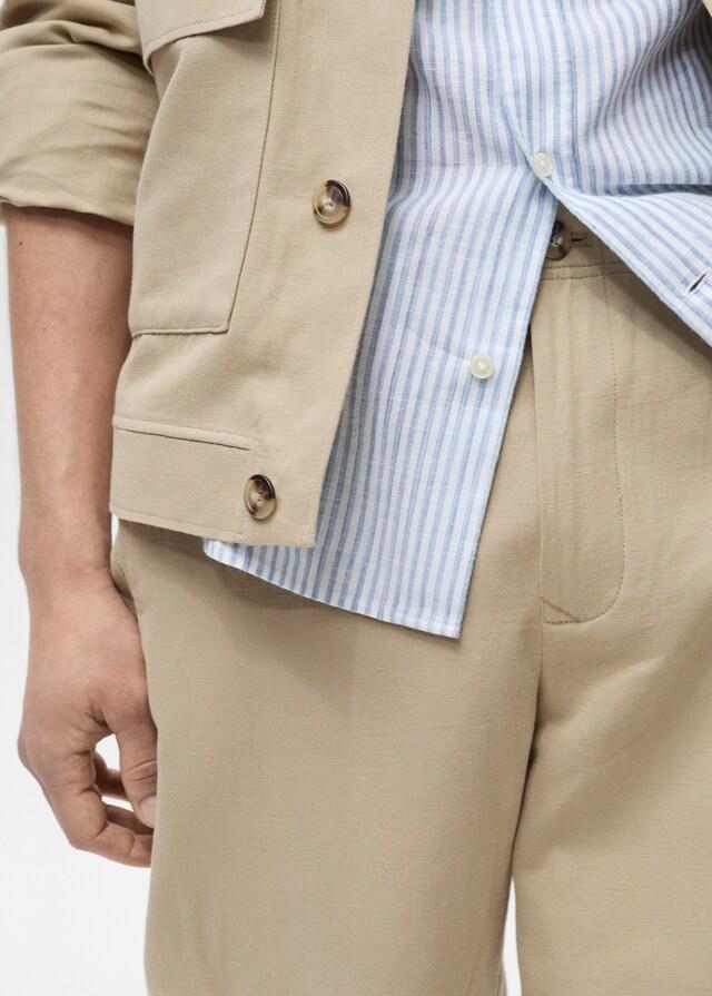 Mango Pantalón lino regular fit Rebajas