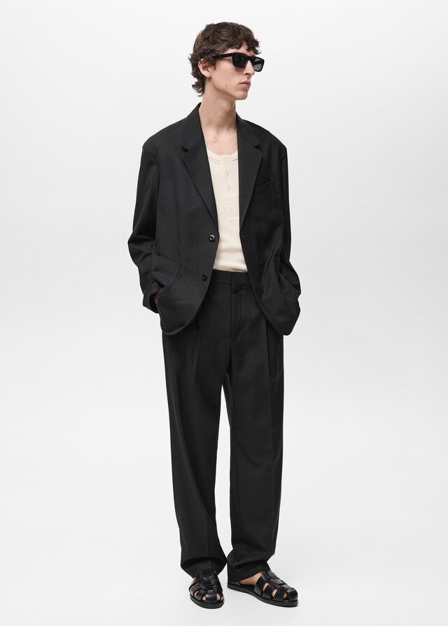 Mango Pantalón traje relaxed fit pinzas Ofertas