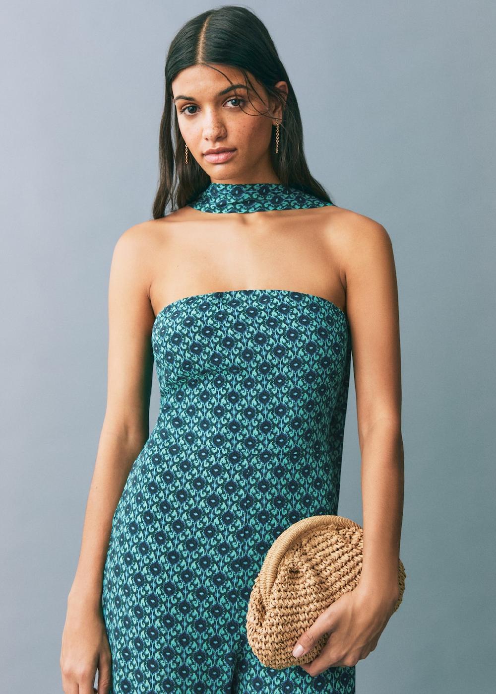 Mango Mono estampado lazo En oferta