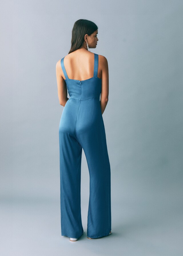 Mango Mono satinado cuello halter Rebajas de fábrica