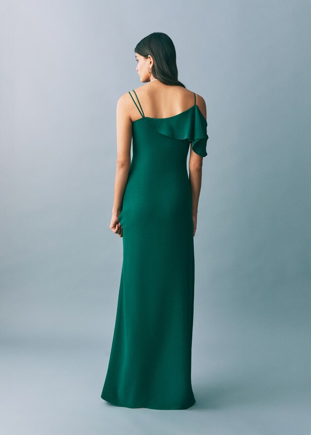 Mango Vestido gasa asimétrico volante Los más vendidos