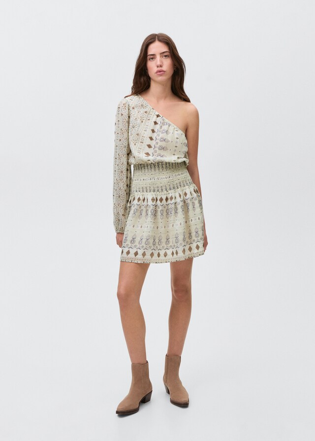 Mango Vestido corto asimétrico Ventas relámpago