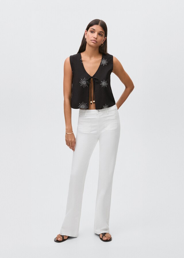 Mango Jeans flare bolsillos Tienda