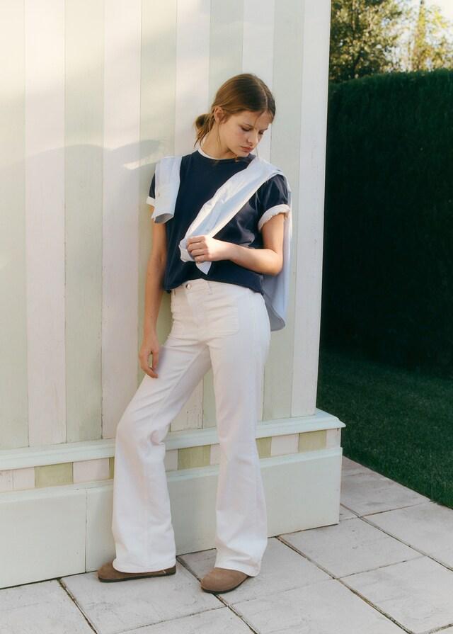 Mango Jeans flare bolsillos Tienda