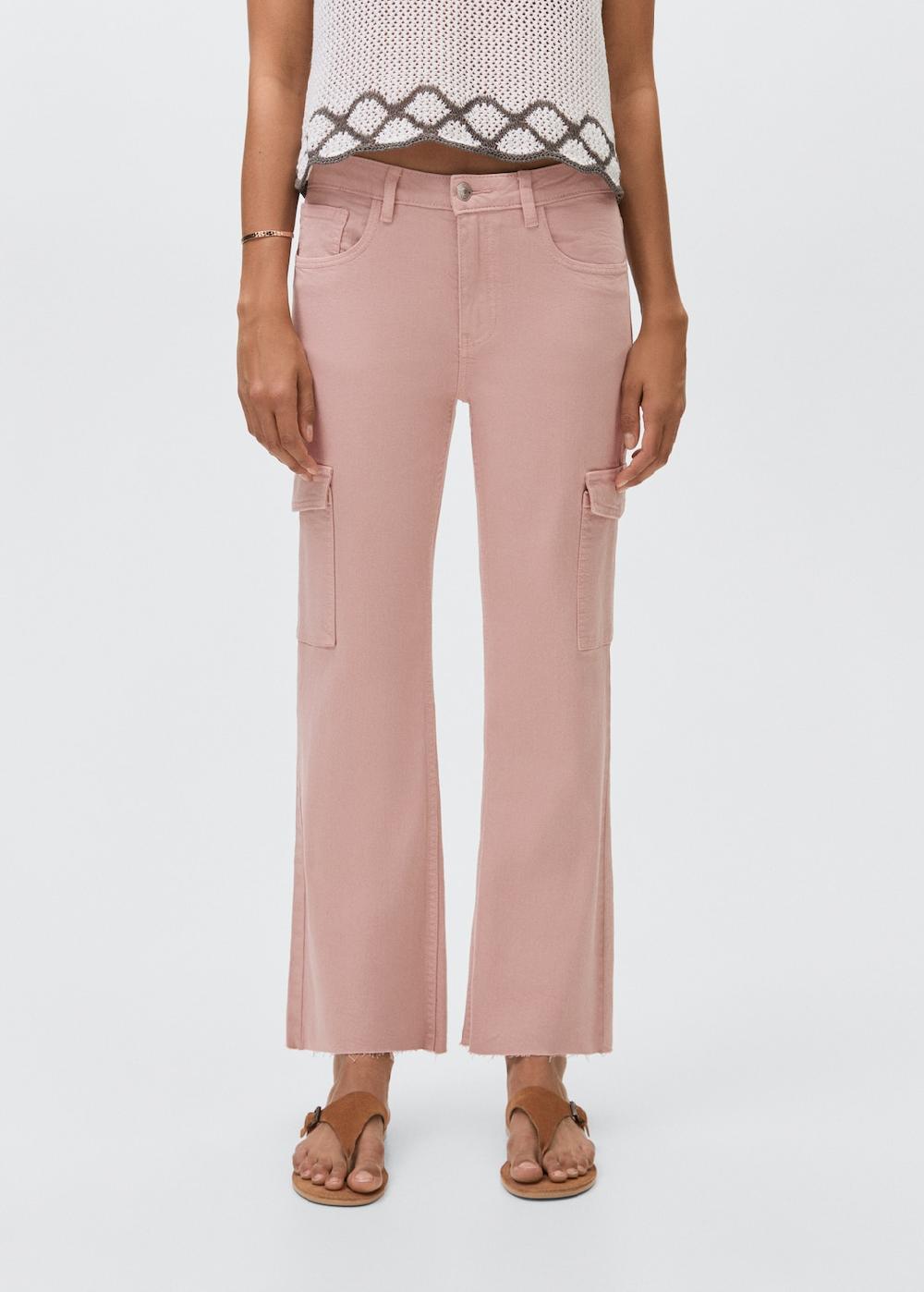 Mango Jeans crop flare cargo Rebajas top