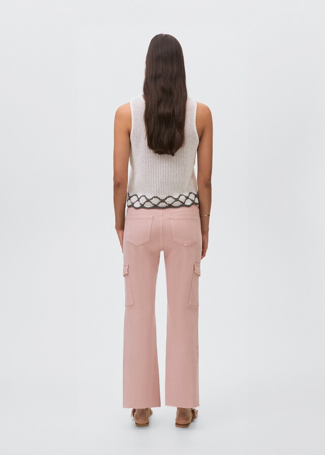 Mango Jeans crop flare cargo Rebajas top