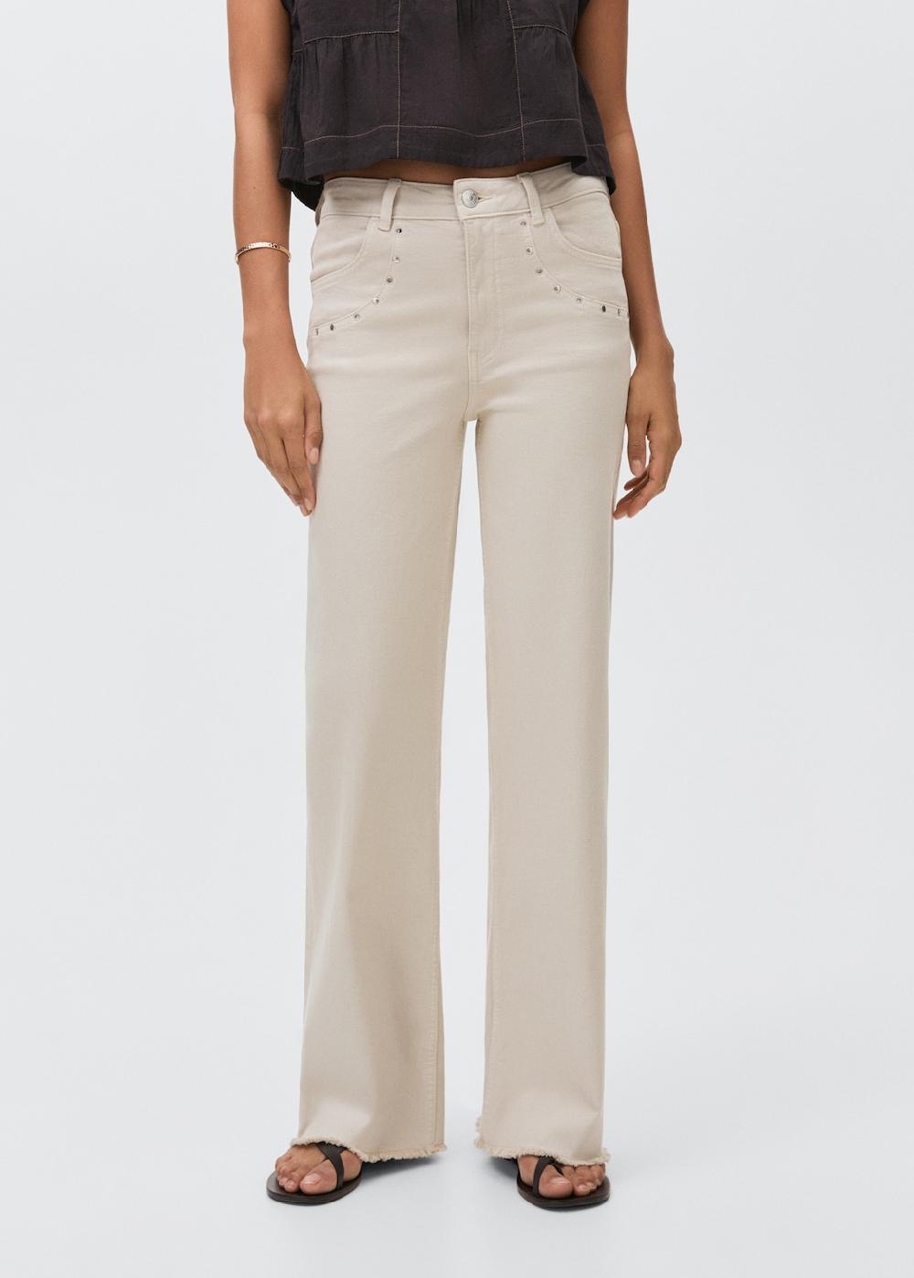 Mango Jeans straight tachuelas Oferta especial