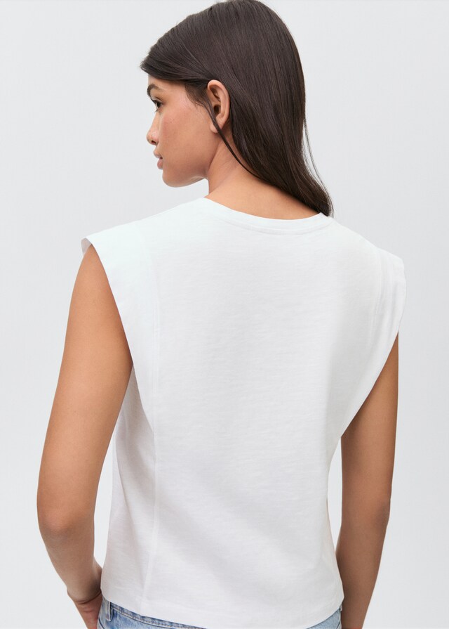 Mango Camiseta pliegues Envío gratis