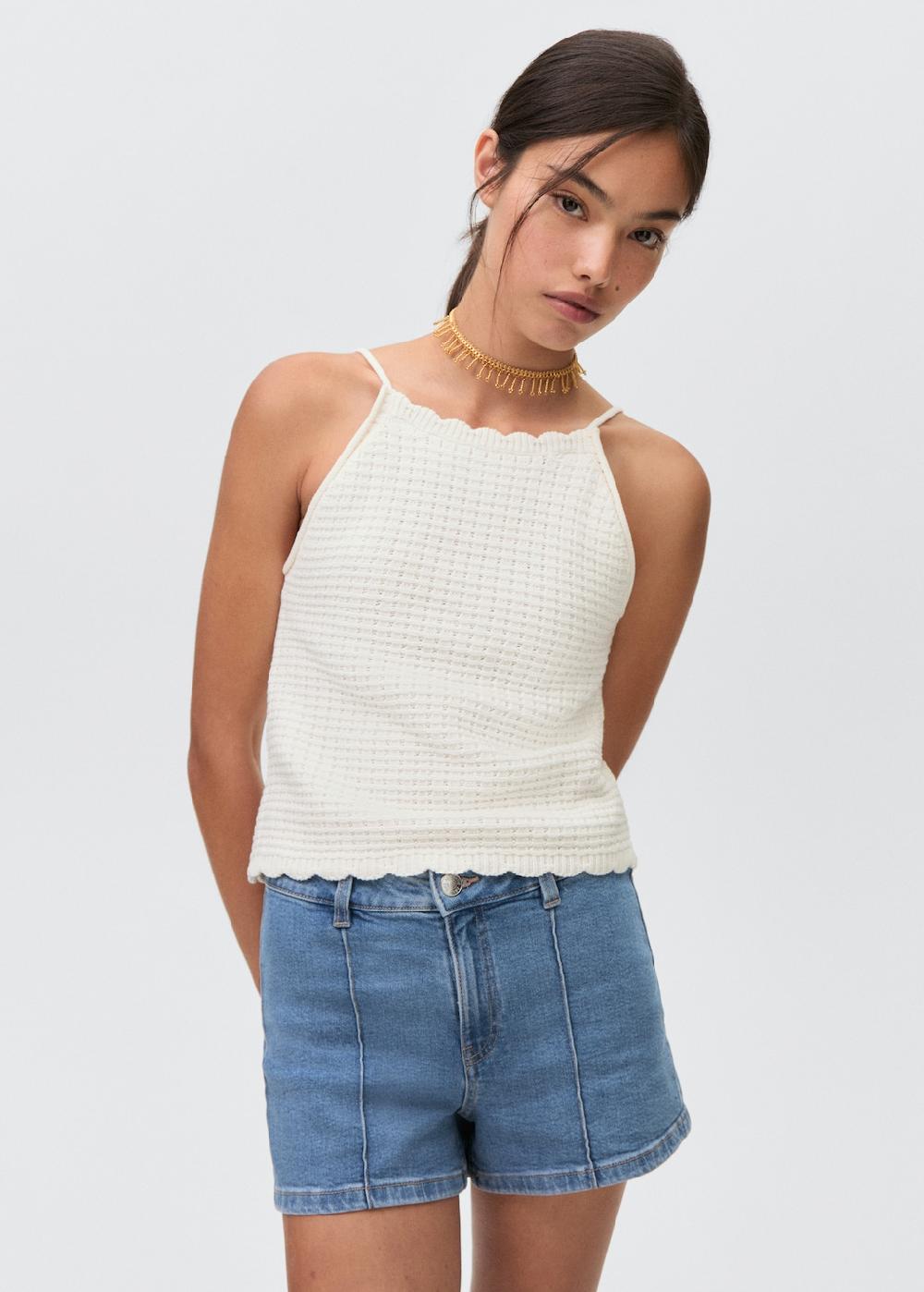 Mango Top punto calado