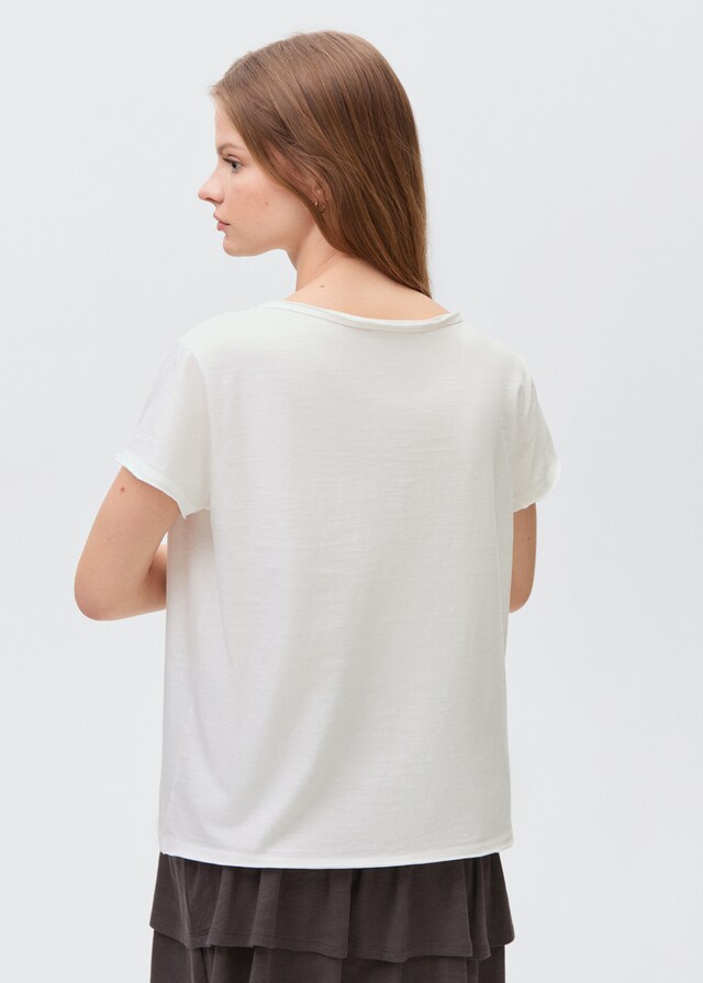 Mango Camiseta algodón cuello pico Precio de fábrica
