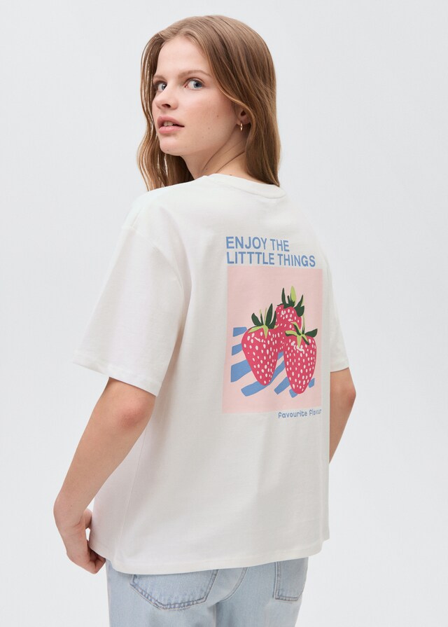Mango Camiseta algodón mensaje Promoción por tiempo limitado