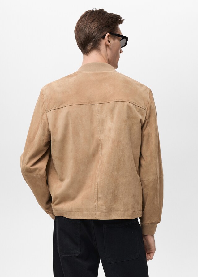 Mango Cazadora bomber piel ante Solo hoy