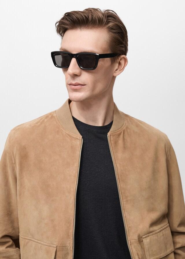 Mango Cazadora bomber piel ante Solo hoy