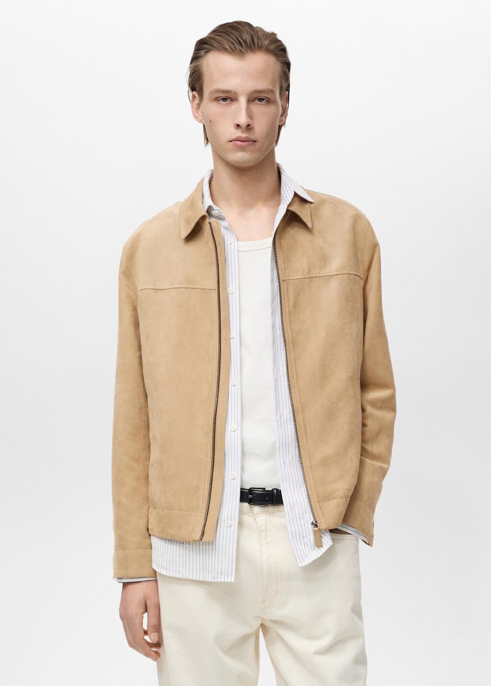 Mango Chaqueta efecto ante cremallera Oferta especial de fábrica