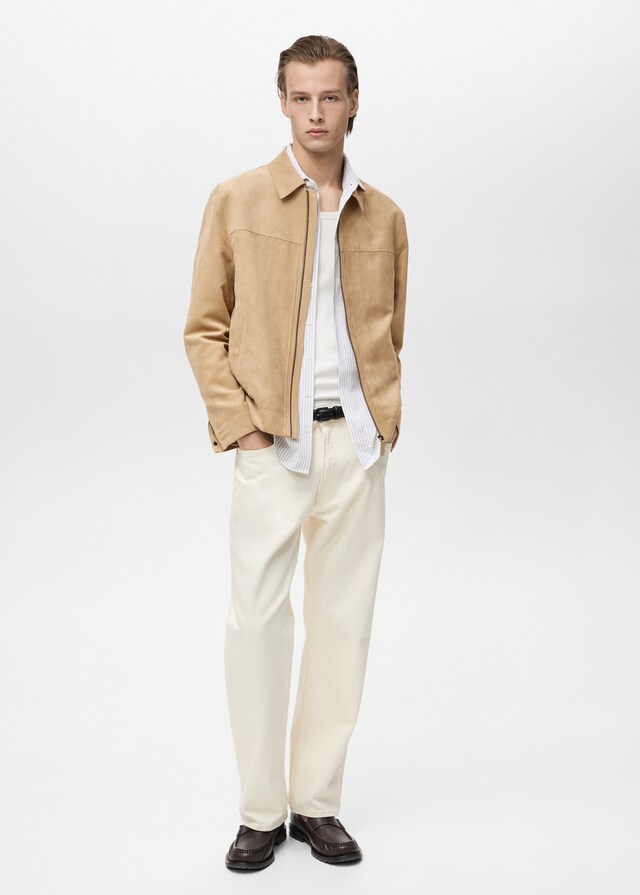 Mango Chaqueta efecto ante cremallera Oferta especial de fábrica