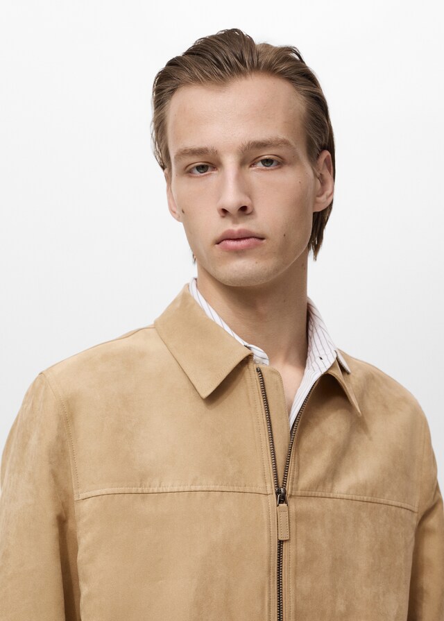 Mango Chaqueta efecto ante cremallera Oferta especial de fábrica