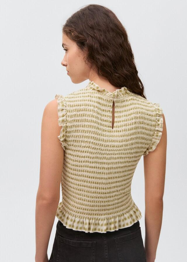 Mango Blusa estampada volantes Solo queda un día