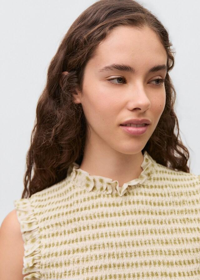 Mango Blusa estampada volantes Solo queda un día