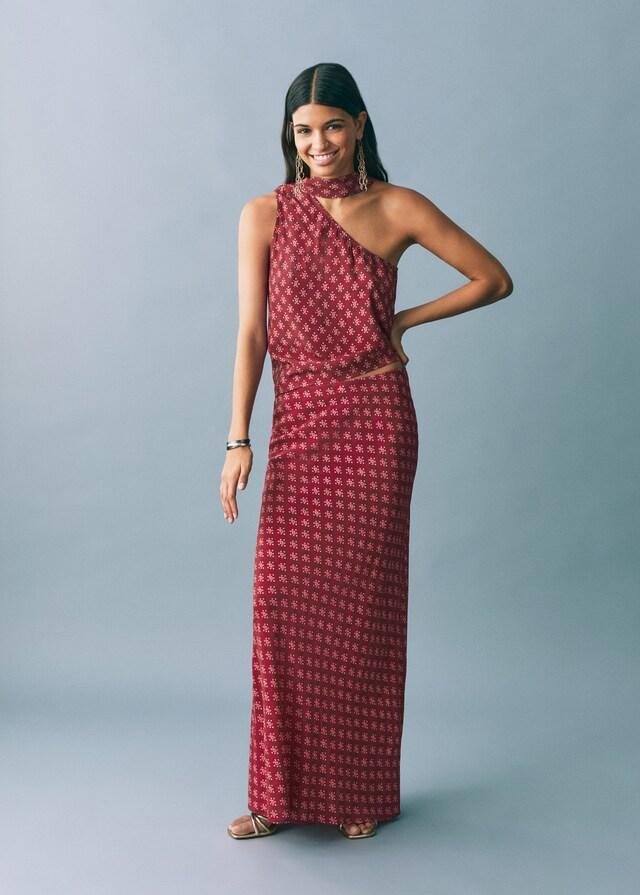 Mango Top asimétrico estampado Envío internacional gratuito