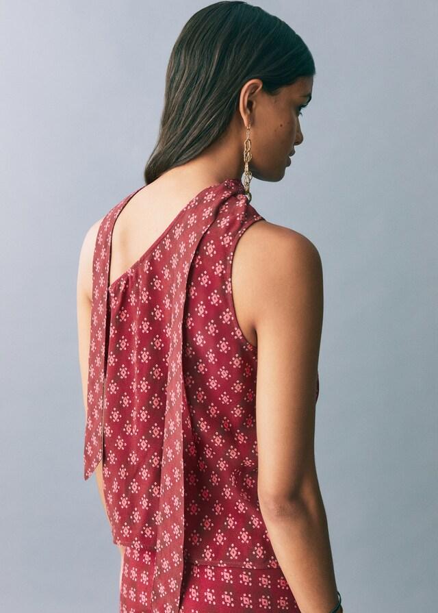 Mango Top asimétrico estampado Envío internacional gratuito