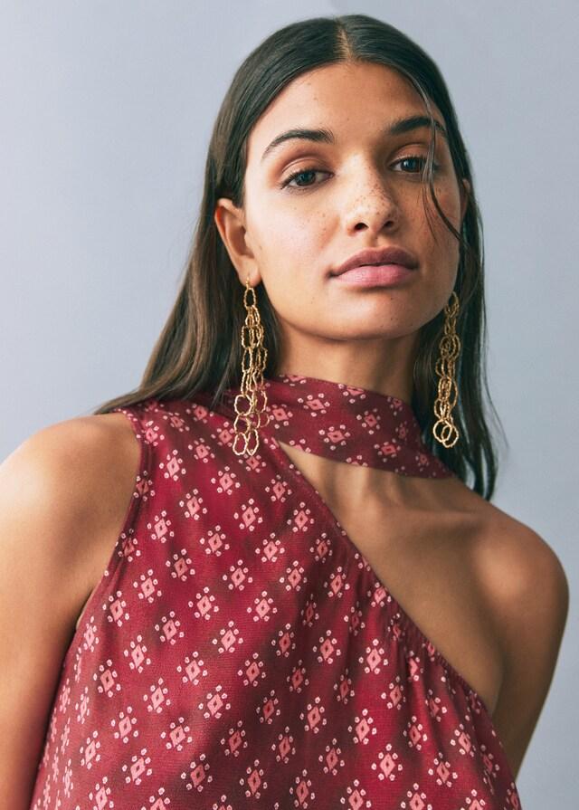 Mango Top asimétrico estampado Envío internacional gratuito