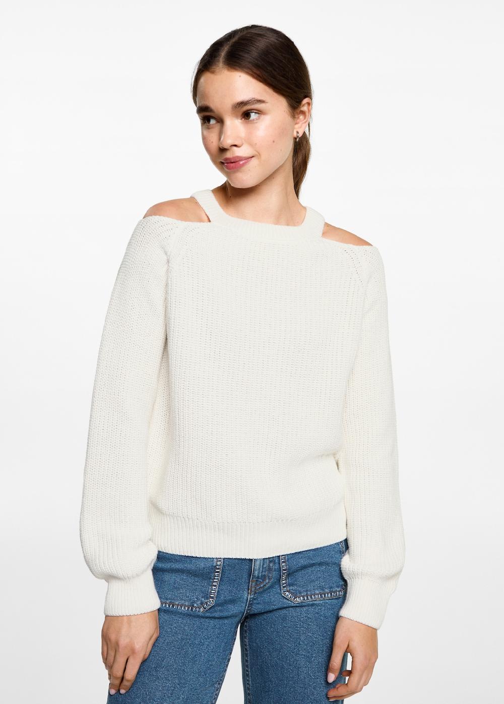 Mango Jersey hombros descubiertos En oferta