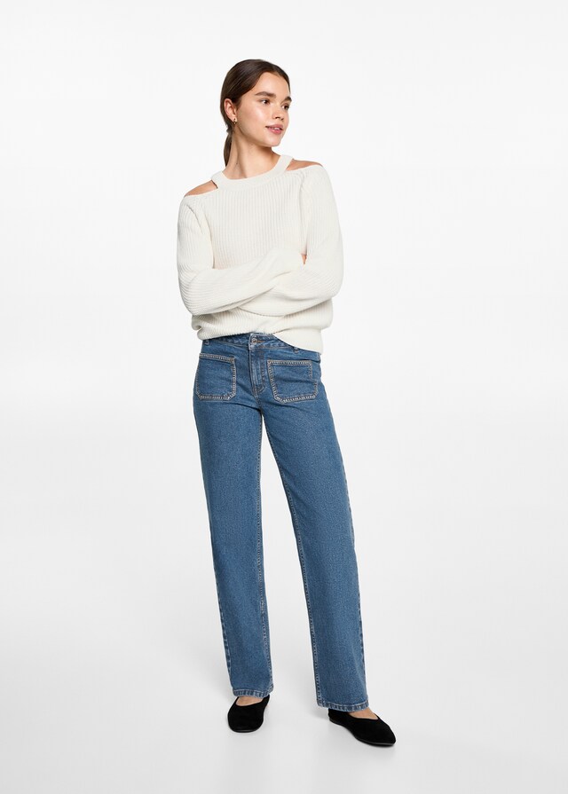 Mango Jersey hombros descubiertos En oferta