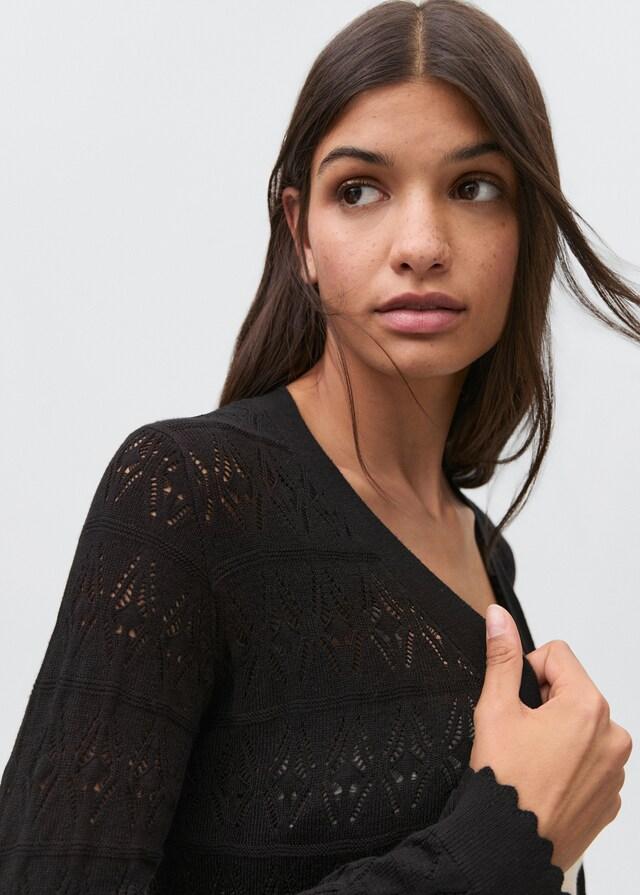 Mango Cárdigan largo punto calado Oferta exclusiva