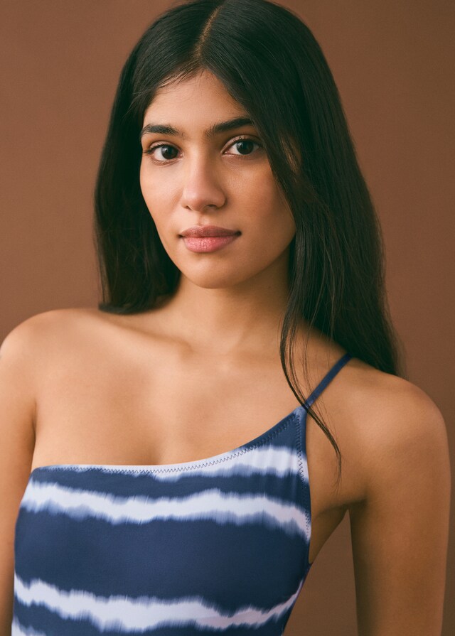 Mango Bañador asimétrico tie-dye Outlet